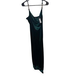 Green Velvet Long Dress Size XL Jump Apparel